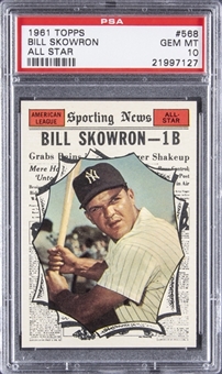 1961 Topps All-Star #568 Bill Skowron - PSA GEM MT 10 - LOW POP!
